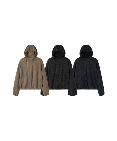 APOSTROPHE COMMA(アポストロフィコンマ)の「アンバランスニットフードジップアップ_ネイビー(パーカー・メンズ・その他・SMALL/MEDIUM/LARGE)」の6枚目の写真