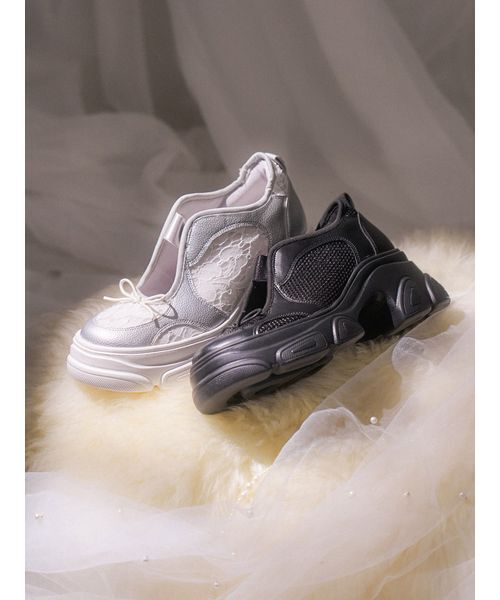 SNIDEL（スナイデル）の「【Chacott】コラボスニーカー（スニーカー・レディース・シルバー/ブラック・L/M/S）」の9枚目の写真