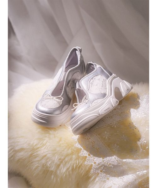 SNIDEL（スナイデル）の「【Chacott】コラボスニーカー（スニーカー・レディース・シルバー/ブラック・L/M/S）」の10枚目の写真