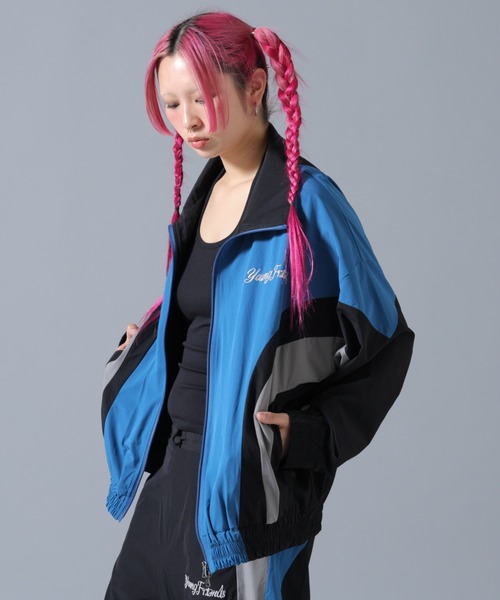 FR(13)NDS(フレンズ)の「FR(13)NDS/フレンズ/Nylon Track Jacket(ナイロンジャケット・メンズ・ブルー/ブラック・M/L)」の3枚目の写真