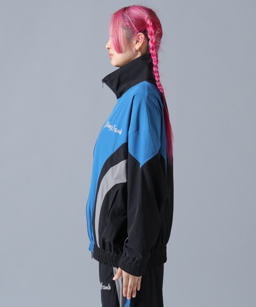 FR(13)NDS(フレンズ)の「FR(13)NDS/フレンズ/Nylon Track Jacket(ナイロンジャケット・メンズ・ブルー/ブラック・M/L)」の4枚目の写真