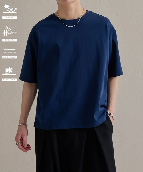 epnok(エプノック)の「ファンクショナルクロップドルーズ半袖Tee(Tシャツ/カットソー・メンズ・アッシュグレー/ブラウン/チャコールグレー/オフホワイト/ネイビー/ブラック・LARGE/MEDIUM/SMALL)」の6枚目の写真