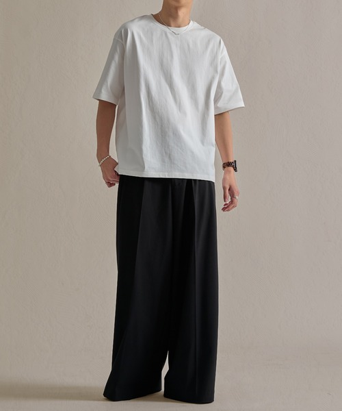 epnok(エプノック)の「ファンクショナルクロップドルーズ半袖Tee(Tシャツ/カットソー・メンズ・アッシュグレー/ブラウン/チャコールグレー/オフホワイト/ネイビー/ブラック・LARGE/MEDIUM/SMALL)」の14枚目の写真