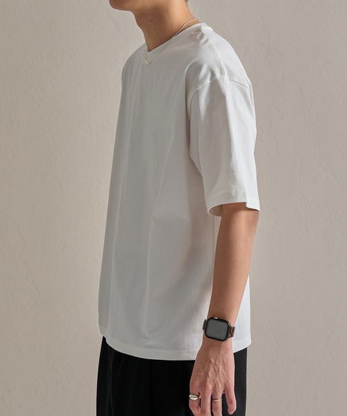 epnok(エプノック)の「ファンクショナルクロップドルーズ半袖Tee(Tシャツ/カットソー・メンズ・アッシュグレー/ブラウン/チャコールグレー/オフホワイト/ネイビー/ブラック・LARGE/MEDIUM/SMALL)」の7枚目の写真