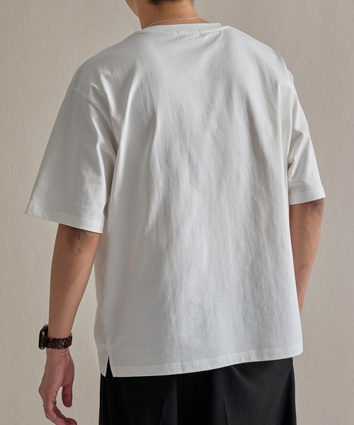 epnok(エプノック)の「ファンクショナルクロップドルーズ半袖Tee(Tシャツ/カットソー・メンズ・アッシュグレー/ブラウン/チャコールグレー/オフホワイト/ネイビー/ブラック・LARGE/MEDIUM/SMALL)」の8枚目の写真