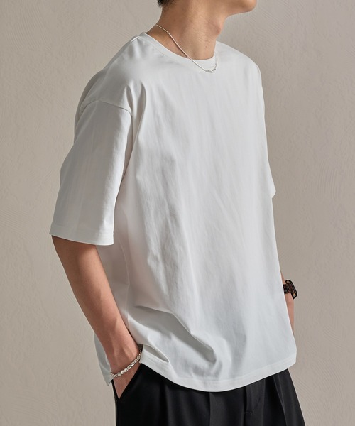 epnok(エプノック)の「ファンクショナルクロップドルーズ半袖Tee(Tシャツ/カットソー・メンズ・アッシュグレー/ブラウン/チャコールグレー/オフホワイト/ネイビー/ブラック・LARGE/MEDIUM/SMALL)」の9枚目の写真