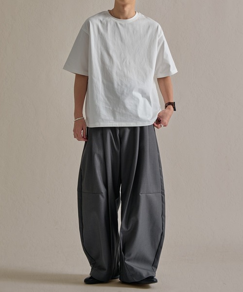 epnok(エプノック)の「ファンクショナルクロップドルーズ半袖Tee(Tシャツ/カットソー・メンズ・アッシュグレー/ブラウン/チャコールグレー/オフホワイト/ネイビー/ブラック・LARGE/MEDIUM/SMALL)」の15枚目の写真