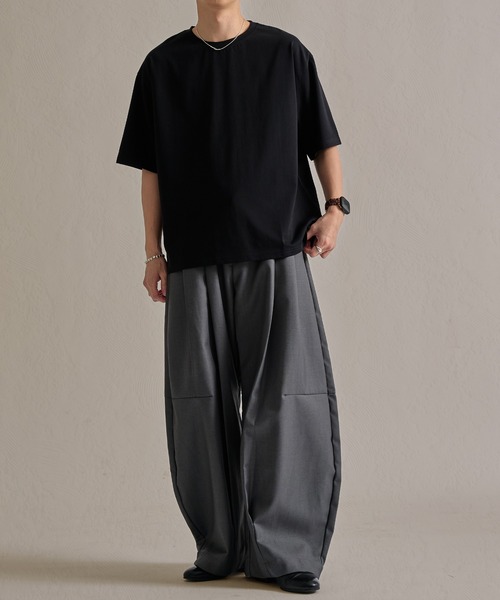epnok(エプノック)の「ファンクショナルクロップドルーズ半袖Tee(Tシャツ/カットソー・メンズ・アッシュグレー/ブラウン/チャコールグレー/オフホワイト/ネイビー/ブラック・LARGE/MEDIUM/SMALL)」の19枚目の写真