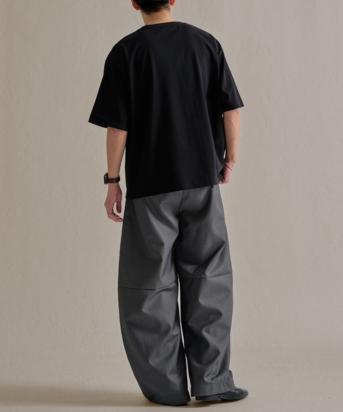 epnok(エプノック)の「ファンクショナルクロップドルーズ半袖Tee(Tシャツ/カットソー・メンズ・アッシュグレー/ブラウン/チャコールグレー/オフホワイト/ネイビー/ブラック・LARGE/MEDIUM/SMALL)」の21枚目の写真