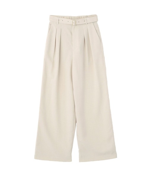 earth music&ecology（アースミュージックアンドエコロジー）の「アソートツータックベルトパンツ（スラックス・レディース・チェック/ネイビー/ホワイト系その他2・M/S）」の2枚目の写真