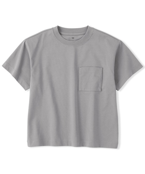 無印良品（ムジルシリョウヒン）の「キッズ　涼感ＵＶカットワイド半袖Ｔシャツ（Tシャツ/カットソー・キッズ・ピンク系/グリーン系/ブルー系/グレー/オフホワイト/グレー系/ライトオレンジ系・120/110/150/140/130）」の3枚目の写真