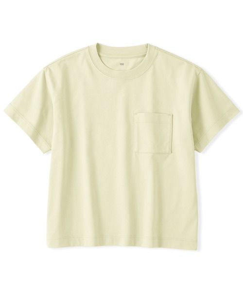 無印良品（ムジルシリョウヒン）の「キッズ　涼感ＵＶカットワイド半袖Ｔシャツ（Tシャツ/カットソー・キッズ・ピンク系/グリーン系/ブルー系/グレー/オフホワイト/グレー系/ライトオレンジ系・120/110/150/140/130）」の4枚目の写真