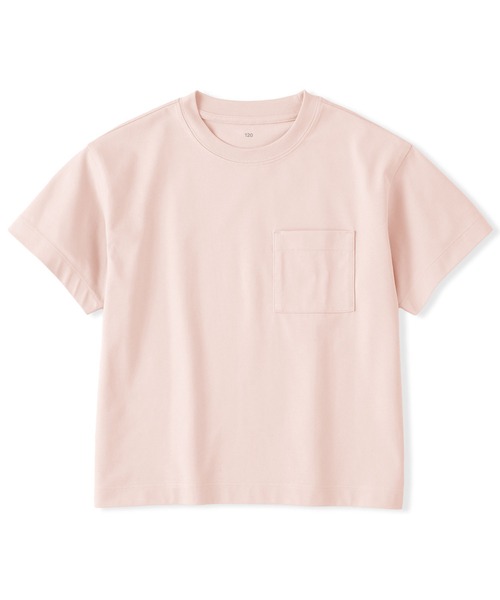 無印良品（ムジルシリョウヒン）の「キッズ　涼感ＵＶカットワイド半袖Ｔシャツ（Tシャツ/カットソー・キッズ・ピンク系/グリーン系/ブルー系/グレー/オフホワイト/グレー系/ライトオレンジ系・120/110/150/140/130）」の6枚目の写真