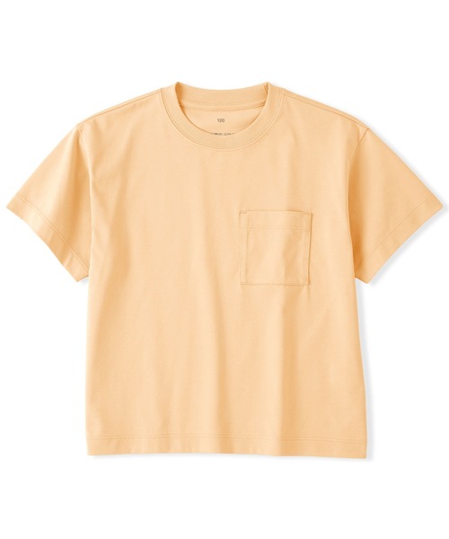 無印良品（ムジルシリョウヒン）の「キッズ　涼感ＵＶカットワイド半袖Ｔシャツ（Tシャツ/カットソー・キッズ・ピンク系/グリーン系/ブルー系/グレー/オフホワイト/グレー系/ライトオレンジ系・120/110/150/140/130）」の7枚目の写真