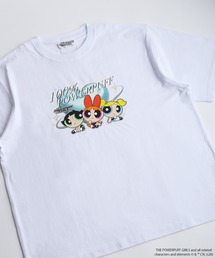 THE POWERPUFF GIRLS / パワーパフガールズ コラボ キャラクター プリント 半T ビッグシルエット