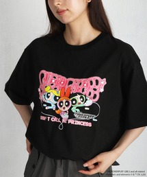 THE POWERPUFF GIRLS / パワーパフガールズ コラボ キャラクター プリント 半T ビッグシルエット
