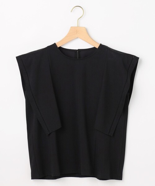 組曲 S(クミキョク チイサイサイズ)の「プレーティング天竺 フレアスリーブカットソー(Tシャツ/カットソー・レディース・ホワイト系/ブラック系/ライトグレー系・S2)」の21枚目の写真