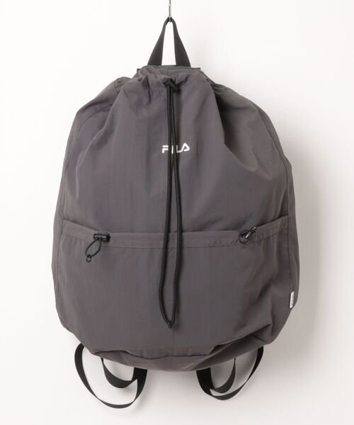 FILA（フィラ）の「FILA（フィラ）ナイロン マルチウェイリュックサック/ナップサック ワンショルダー（バックパック/リュック・メンズ・チャコールグレー/ブラック/ライトグレー・FREE）」の3枚目の写真