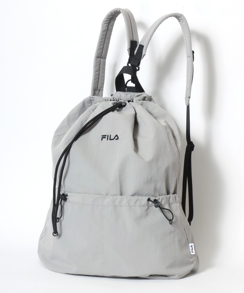 FILA(フィラ)の「FILA(フィラ)ナイロン マルチウェイリュックサック/ナップサック ワンショルダー(バックパック/リュック・メンズ・チャコールグレー/ブラック/ライトグレー・FREE)」の5枚目の写真