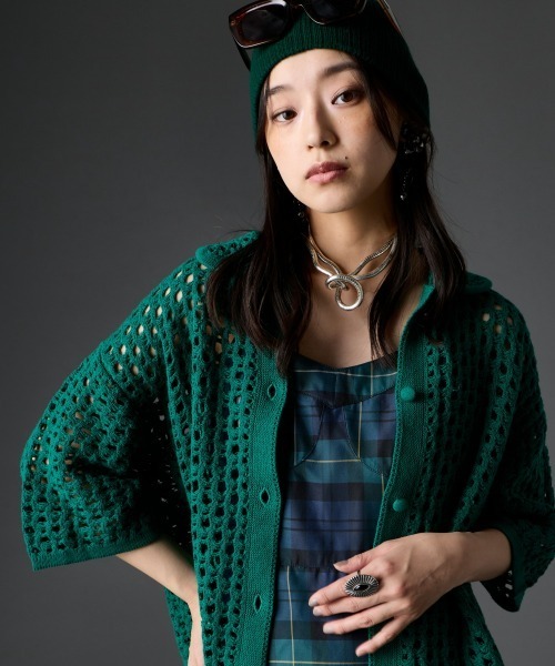 GEVS.(ジェイヴィス)の「チェックキャミソールロングワンピース<大きいサイズ有>GEVS.(ワンピース・レディース・グリーン系・5L/4L/3L/LL/L/M)」の22枚目の写真