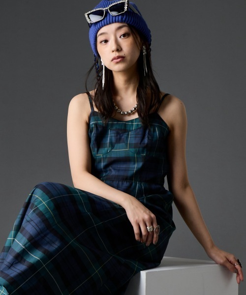 GEVS.(ジェイヴィス)の「チェックキャミソールロングワンピース<大きいサイズ有>GEVS.(ワンピース・レディース・グリーン系・5L/4L/3L/LL/L/M)」の18枚目の写真