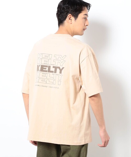 KELTY(ケルティ)の「【KELTY別注】 タイポロゴTシャツ(Tシャツ/カットソー・メンズ・ホワイト/ブラック/ネイビー/ベージュ・M/L)」の7枚目の写真