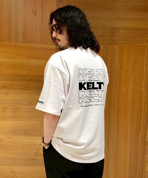 KELTY(ケルティ)の「【KELTY別注】 タイポロゴTシャツ(Tシャツ/カットソー・メンズ・ホワイト/ブラック/ネイビー/ベージュ・M/L)」の2枚目の写真