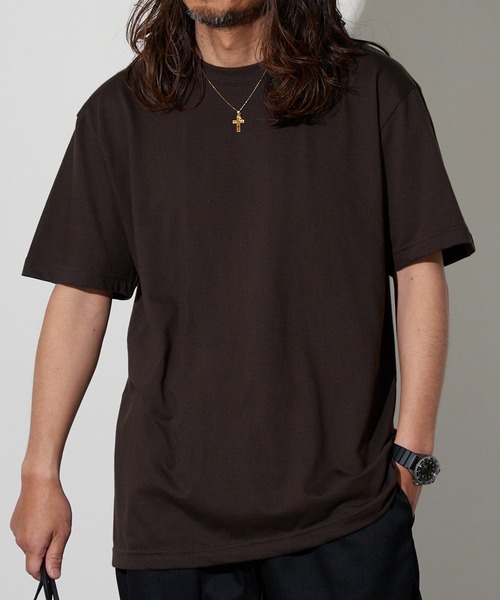 ROOPTOKYO(ループトウキョウ)の「ハイグレードコットン 5.6oz 丸胴 半袖Tシャツ ユニセックス/クルーネック/無地T 2026年 夏 夏服(Tシャツ/カットソー・メンズ・ヘザーチャコール/ダークブラウン系/カーキ/グリーン系その他/スモーキーグリーン系/ブルー系その他/ロイヤルブルー/イエロー系/ライトピンク/バーガンディー/ピンク系その他/ホワイト/ライトブルー/ブラック/ベージュ/パープル/ネイビー/レッド/オフホワイト/ミックスグレー・S/M/L/XL/2XL/XS)」の6枚目の写真