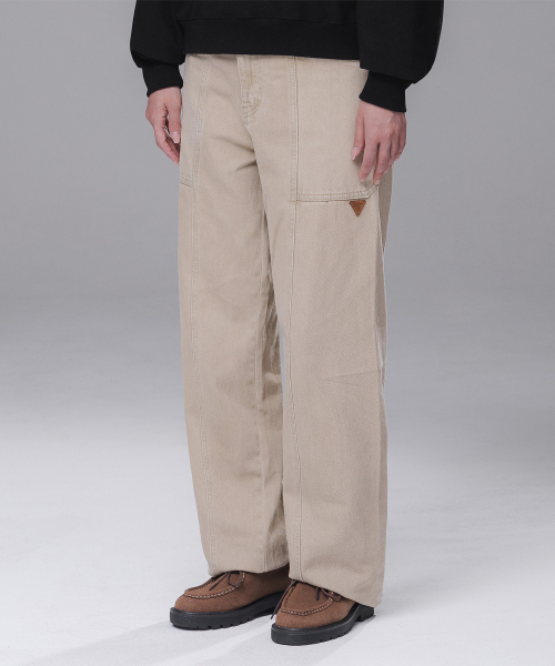 BAKKEN(バッケン)の「ピグメントストレートパティグパンツ BK8924_ベージュ(その他パンツ・メンズ・ベージュ・1/2/3)」の1枚目の写真