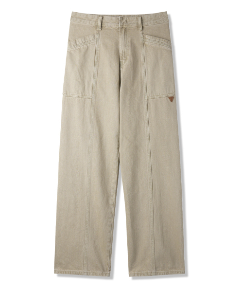 BAKKEN(バッケン)の「ピグメントストレートパティグパンツ BK8924_ベージュ(その他パンツ・メンズ・ベージュ・1/2/3)」の2枚目の写真