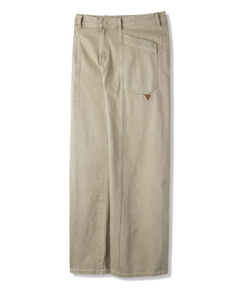 BAKKEN(バッケン)の「ピグメントストレートパティグパンツ BK8924_ベージュ(その他パンツ・メンズ・ベージュ・1/2/3)」の3枚目の写真