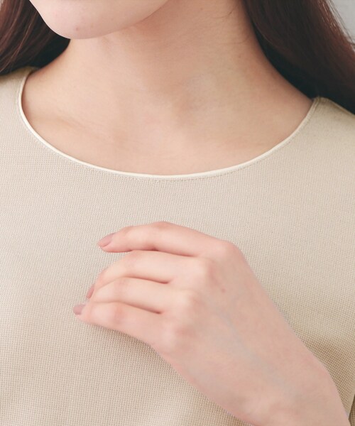index(インデックス)の「【接触冷感/UVケア】フレアスリーブバイカラートップス《洗濯機OK》(Tシャツ/カットソー・レディース・ベージュ系その他7/ネイビー/ピンク系1/オフホワイト・40/38/36/44/42)」の9枚目の写真