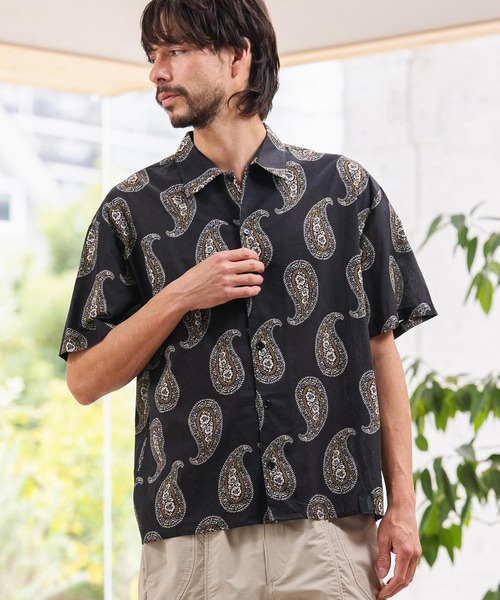 CAMBIO(カンビオ)の「mhs2623-Antique Paisley Short Sleeve Shirts 半袖シャツ(PF-261-022)(シャツ/ブラウス・メンズ・ホワイト/ブラック・M/L)」の4枚目の写真