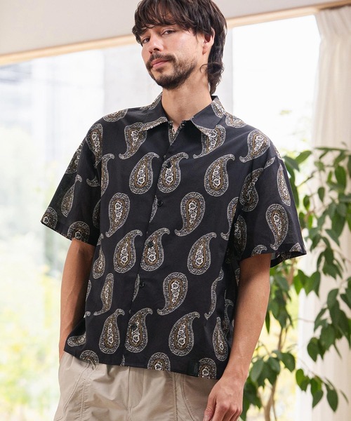 CAMBIO(カンビオ)の「mhs2623-Antique Paisley Short Sleeve Shirts 半袖シャツ(PF-261-022)(シャツ/ブラウス・メンズ・ホワイト/ブラック・M/L)」の5枚目の写真