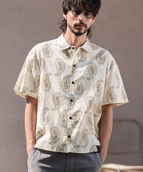 CAMBIO(カンビオ)の「mhs2623-Antique Paisley Short Sleeve Shirts 半袖シャツ(PF-261-022)(シャツ/ブラウス・メンズ・ホワイト/ブラック・M/L)」の9枚目の写真