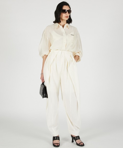 PRANK PROJECT(プランクプロジェクト)の「【2026Summer Pre-Order】タックフォルムボリュームパンツ / Tuck Form Volume Pants(その他パンツ・レディース・ホワイト/ブラック・36/38)」の15枚目の写真