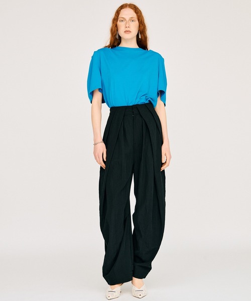 PRANK PROJECT(プランクプロジェクト)の「【2026Summer Pre-Order】タックフォルムボリュームパンツ / Tuck Form Volume Pants(その他パンツ・レディース・ホワイト/ブラック・36/38)」の3枚目の写真