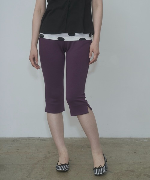 FEKETE(フェケテ)の「stretch capri pants / ストレッチカプリパンツ(その他パンツ・レディース・ブラック/プラム/チェック・MEDIUM/SMALL/LARGE)」の2枚目の写真