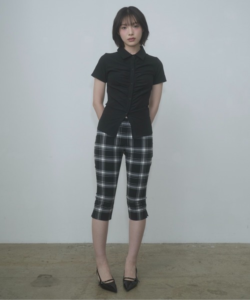 FEKETE(フェケテ)の「stretch capri pants / ストレッチカプリパンツ(その他パンツ・レディース・ブラック/プラム/チェック・MEDIUM/SMALL/LARGE)」の10枚目の写真