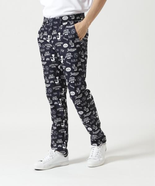 Jack Bunny!!(ジャックバニー)の「PEストレッチロゴプリントロングパンツ(その他パンツ・メンズ・イエロー/ネイビー・X-LARGE/MEDIUM/LARGE)」の2枚目の写真