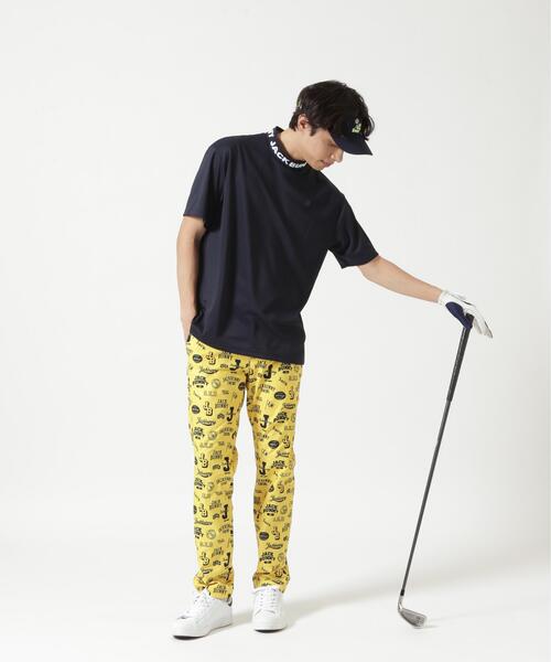 Jack Bunny!!(ジャックバニー)の「PEストレッチロゴプリントロングパンツ(その他パンツ・メンズ・イエロー/ネイビー・X-LARGE/MEDIUM/LARGE)」の3枚目の写真