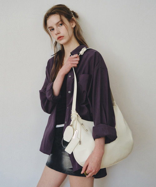 MONGDOL(モンドル)の「ソフトタッチオーバーサイズコットンシャツバイオレットMDSH027VIOLET(シャツ/ブラウス・レディース・その他・F)」の5枚目の写真