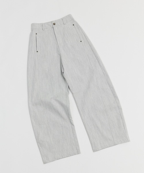 ELTONE(エルトーン)の「シャンブレーセミワイドパンツ(その他パンツ・レディース・グレー/ブラック・MEDIUM/SMALL)」の8枚目の写真