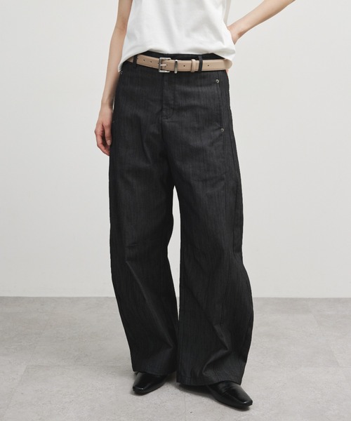 ELTONE(エルトーン)の「シャンブレーセミワイドパンツ(その他パンツ・レディース・グレー/ブラック・MEDIUM/SMALL)」の14枚目の写真