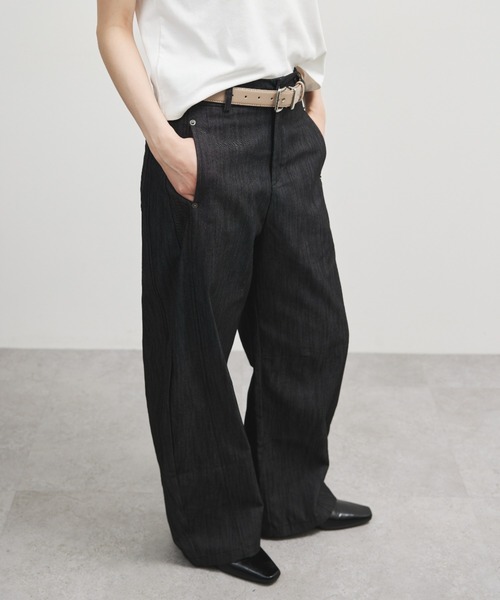 ELTONE(エルトーン)の「シャンブレーセミワイドパンツ(その他パンツ・レディース・グレー/ブラック・MEDIUM/SMALL)」の15枚目の写真