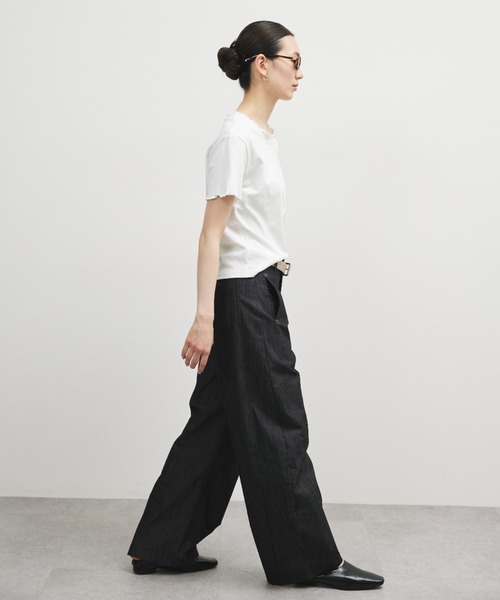 ELTONE(エルトーン)の「シャンブレーセミワイドパンツ(その他パンツ・レディース・グレー/ブラック・MEDIUM/SMALL)」の16枚目の写真