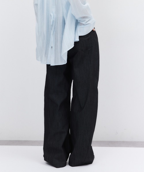 ELTONE(エルトーン)の「シャンブレーセミワイドパンツ(その他パンツ・レディース・グレー/ブラック・MEDIUM/SMALL)」の17枚目の写真