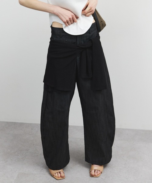 ELTONE(エルトーン)の「シャンブレーセミワイドパンツ(その他パンツ・レディース・グレー/ブラック・MEDIUM/SMALL)」の20枚目の写真