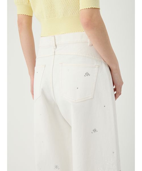 LILY BROWN（リリーブラウン）の「[L.B CANDY STOCK]カットワークビジューデニムパンツ（デニムパンツ・レディース・ホワイト/ブルー・0/1）」の15枚目の写真