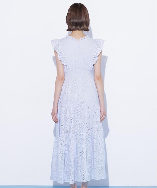 JILL by JILL STUART(ジルバイジルスチュアート)の「カットワークティアードワンピース(ワンピース・レディース・ブルー/ブラック/ホワイト・FREE)」の15枚目の写真